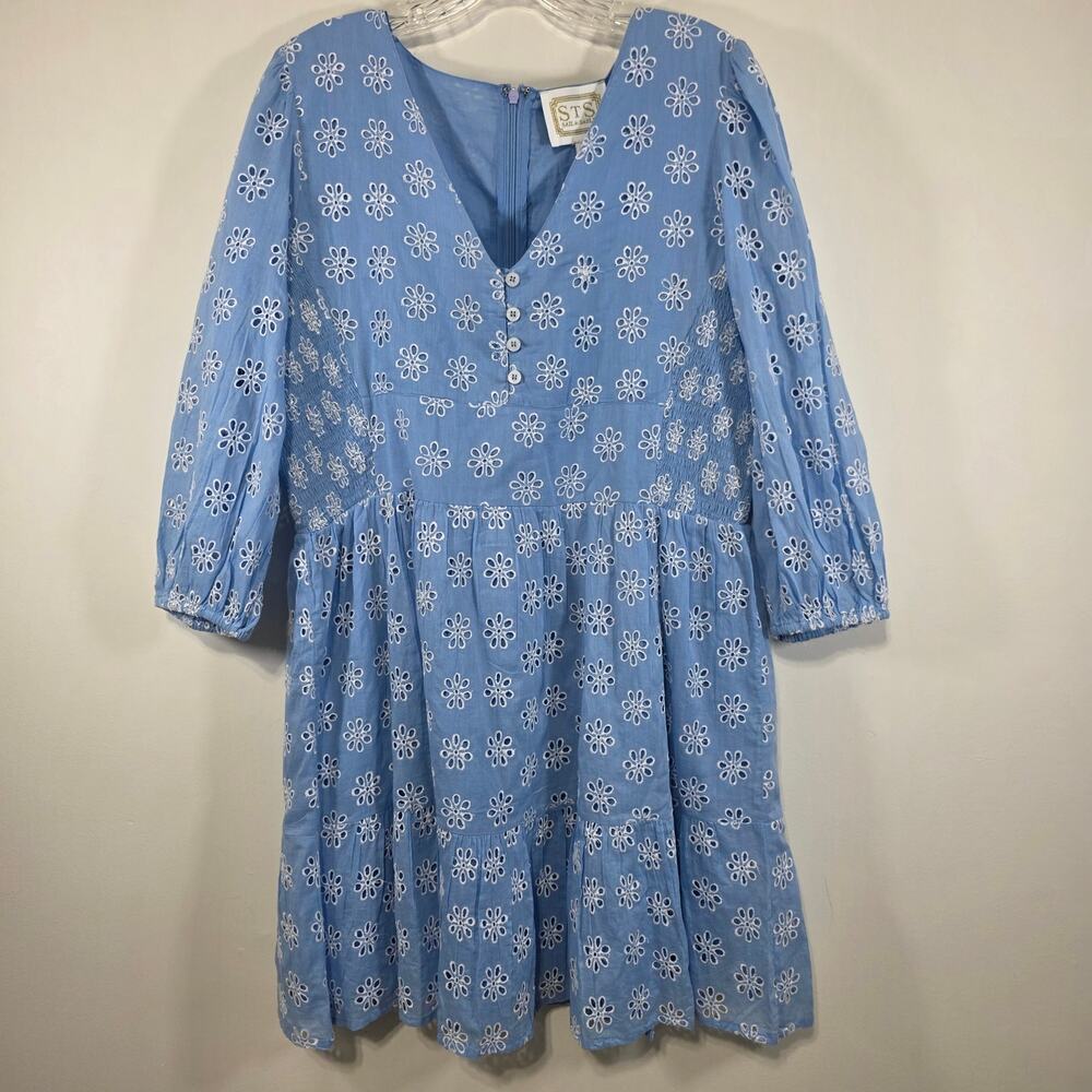NWT Sail to Sable Floral Eyelet Midi Wedding Guest Graduation Dress Size Large